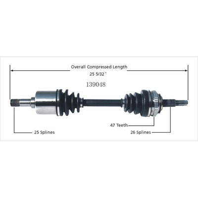 New CV Shaft by WORLDPARTS - 139048 pa2