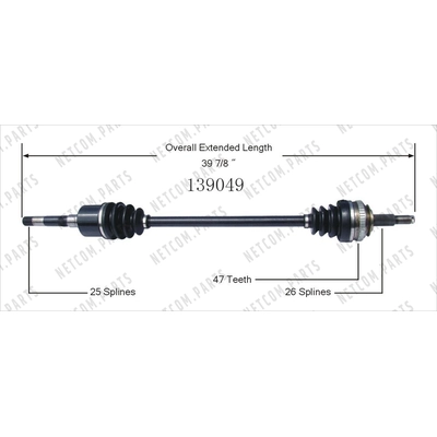 New CV Shaft by WORLDPARTS - 139049 pa1
