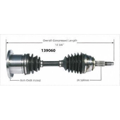 Arbre CV neuf by WORLDPARTS - 139060 pa1