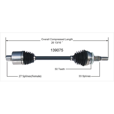 New CV Shaft by WORLDPARTS - 139075 pa1