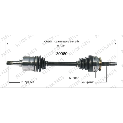 New CV Shaft by WORLDPARTS - 139080 pa2