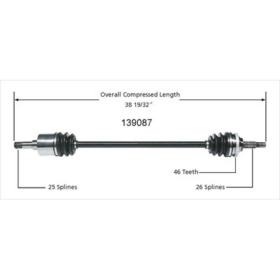 New CV Shaft by WORLDPARTS - 139087 pa2