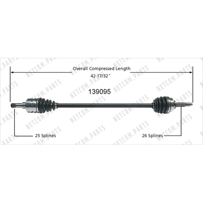 New CV Shaft by WORLDPARTS - 139095 pa1