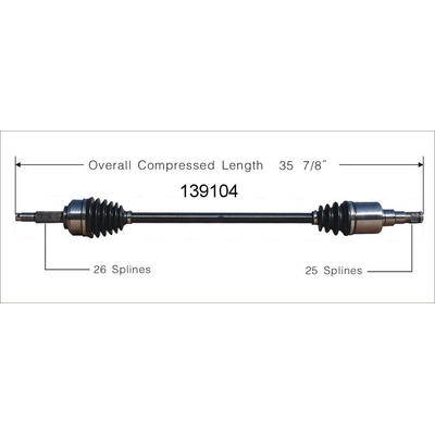 New CV Shaft by WORLDPARTS - 139104 pa2