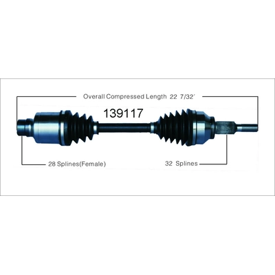 New CV Shaft by WORLDPARTS - 139117 pa1