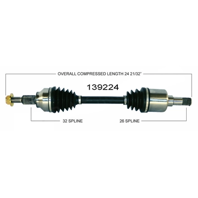 New CV Shaft by WORLDPARTS - 139224 pa1