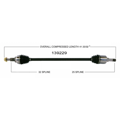 New CV Shaft by WORLDPARTS - 139229 pa1