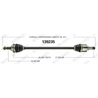New CV Shaft by WORLDPARTS - 139235 pa2