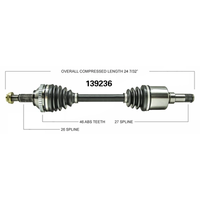 New CV Shaft by WORLDPARTS - 139236 pa1