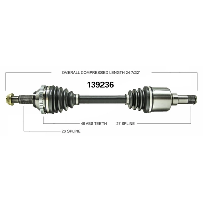 New CV Shaft by WORLDPARTS - 139236 pa2