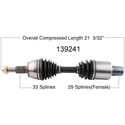 New CV Shaft by WORLDPARTS - 139241 pa1