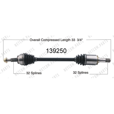 New CV Shaft by WORLDPARTS - 139250 pa1