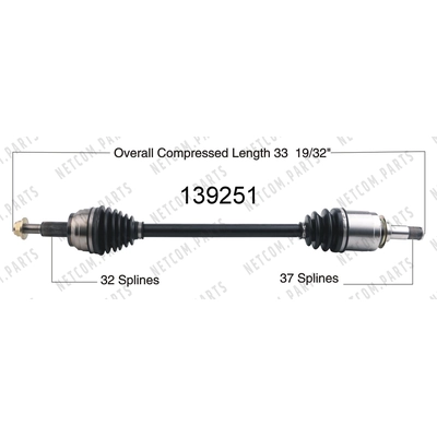 New CV Shaft by WORLDPARTS - 139251 pa1