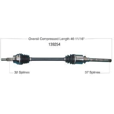 New CV Shaft by WORLDPARTS - 139254 pa1