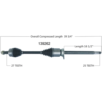 Arbre CV neuf de WORLDPARTS - 139262 pa3