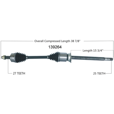 Arbre CV neuf de WORLDPARTS - 139264 pa1