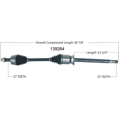 Arbre CV neuf par WORLDPARTS - 139264 pa2