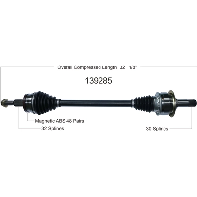 New CV Shaft by WORLDPARTS - 139285 pa1