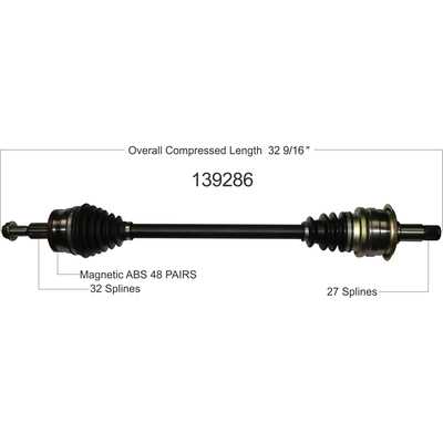 New CV Shaft by WORLDPARTS - 139286 pa1