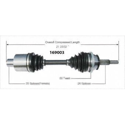 New CV Shaft by WORLDPARTS - 169003 pa2