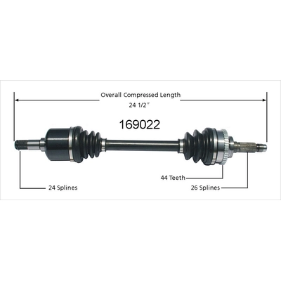 New CV Shaft by WORLDPARTS - 169022 pa3