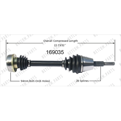 New CV Shaft by WORLDPARTS - 169035 pa1