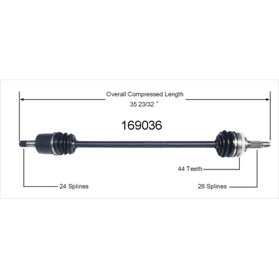 New CV Shaft by WORLDPARTS - 169036 pa2