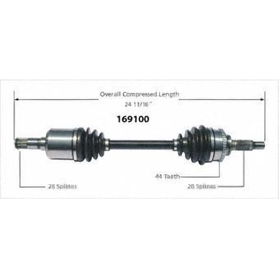 New CV Shaft by WORLDPARTS - 169100 pa2