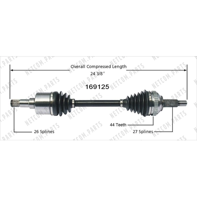 Arbre CV neuf by WORLDPARTS - 169125 pa1