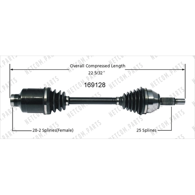 New CV Shaft by WORLDPARTS - 169128 pa1