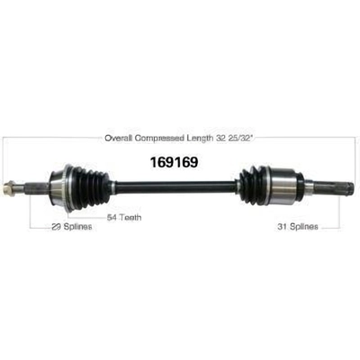 New CV Shaft by WORLDPARTS - 169169 pa1