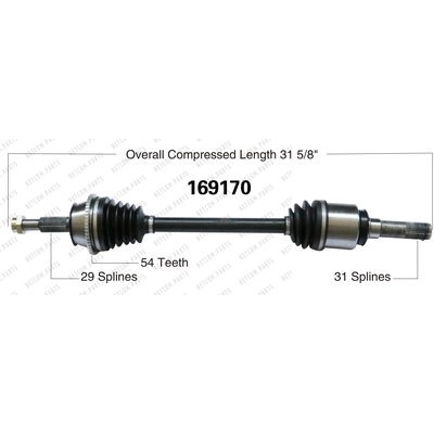 New CV Shaft by WORLDPARTS - 169170 pa1