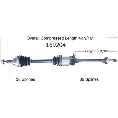 New CV Shaft by WORLDPARTS - 169204 pa1