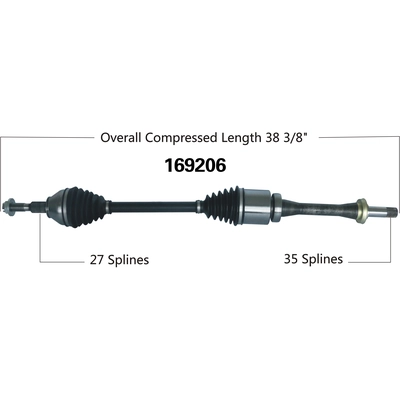 New CV Shaft by WORLDPARTS - 169206 pa3