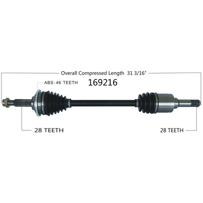 New CV Shaft by WORLDPARTS - 169216 pa1