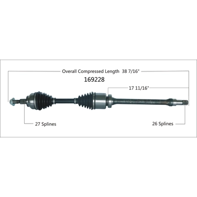 New CV Shaft by WORLDPARTS - 169228 pa1