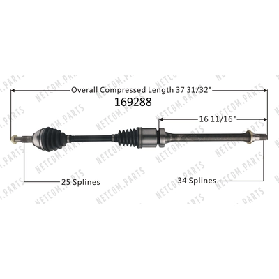 New CV Shaft by WORLDPARTS - 169288 pa1