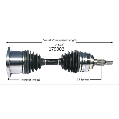 Arbre CV neuf by WORLDPARTS - 179002 pa1