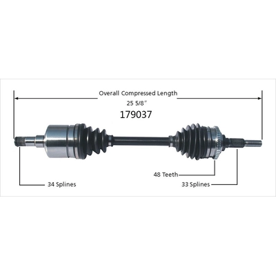 New CV Shaft by WORLDPARTS - 179037 pa1