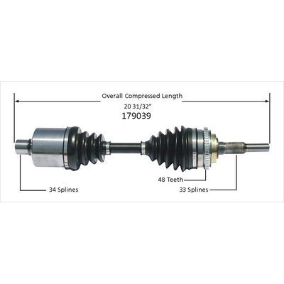 New CV Shaft by WORLDPARTS - 179039 pa1