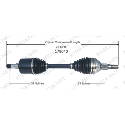 New CV Shaft by WORLDPARTS - 179040 pa1