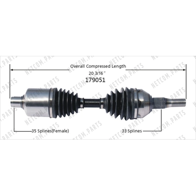 New CV Shaft by WORLDPARTS - 179051 pa2