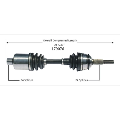 New CV Shaft by WORLDPARTS - 179076 pa1