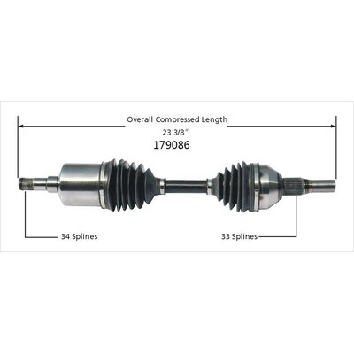 New CV Shaft by WORLDPARTS - 179086 pa1