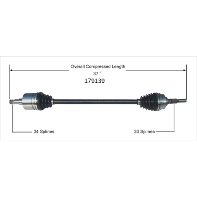 Arbre CV neuf de WORLDPARTS - 179139 pa2