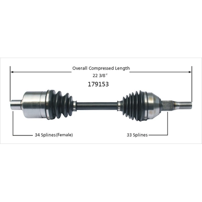 New CV Shaft by WORLDPARTS - 179153 pa2