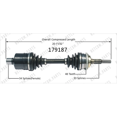 New CV Shaft by WORLDPARTS - 179187 pa1