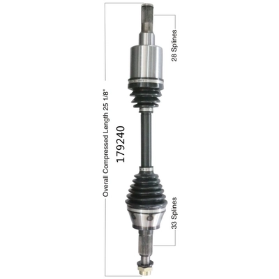 Arbre CV neuf by WORLDPARTS - 179240 pa1