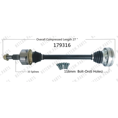 New CV Shaft by WORLDPARTS - 179316 pa1