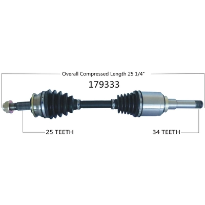 New CV Shaft by WORLDPARTS - 179333 pa2